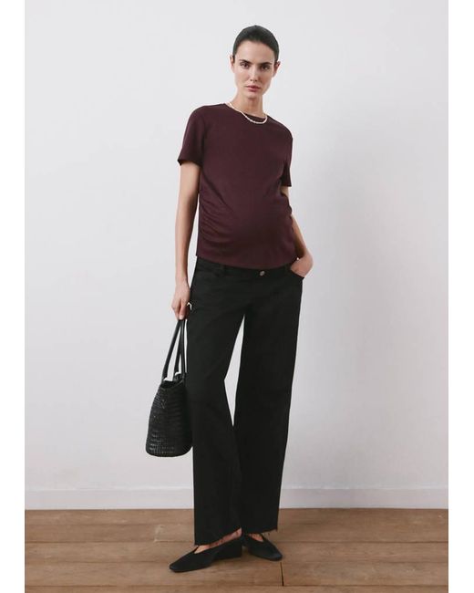 Mango Blue Wide Leg Maternity Jeans