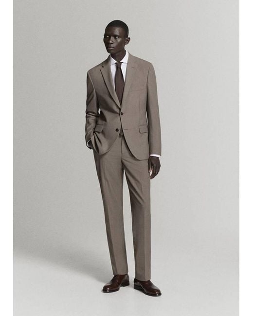 Mango Gray London Regular-Fit Suit Jacket for men
