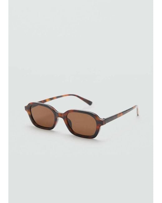 Mango Brown Semi-Transparent Frame Sunglasses