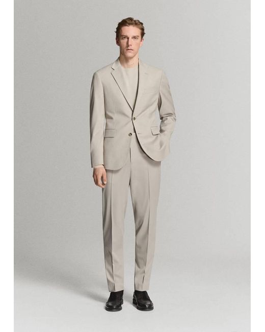 Mango Natural Milan Slim-Fit Suit Jacket for men
