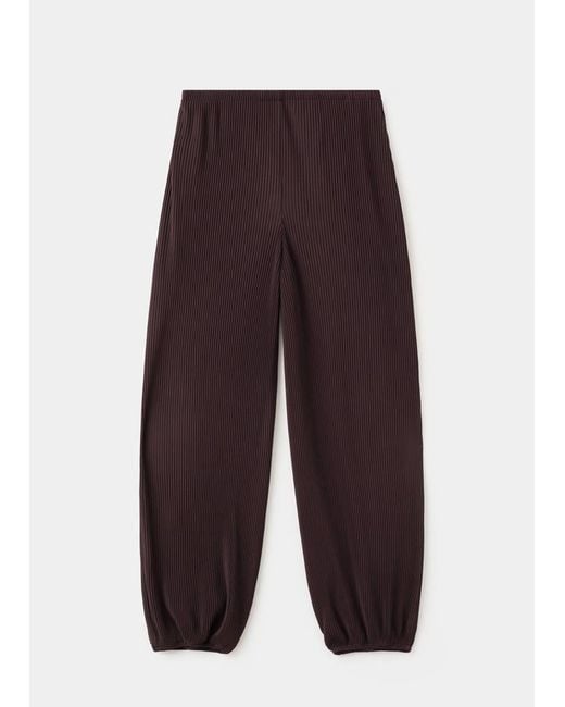 Mango Brown Textured Harem Pants