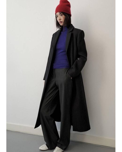 Mango Blue 100% Wool Turtleneck Sweater
