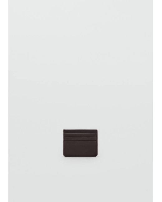Mango White Anti-Contactless Peaked Card Holder for men