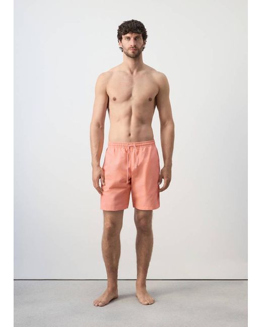 Costume Basic Coulisse Salmone di Mango in Multicolor da Uomo