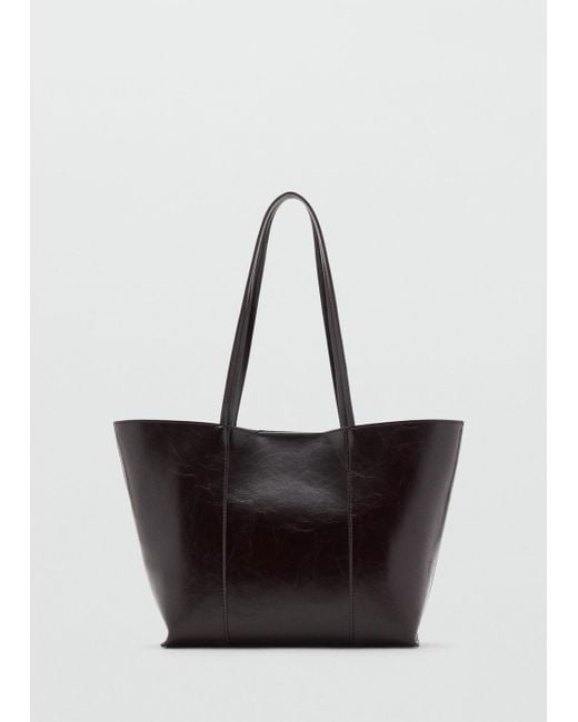 Mango Brown Medium Shopper Bag