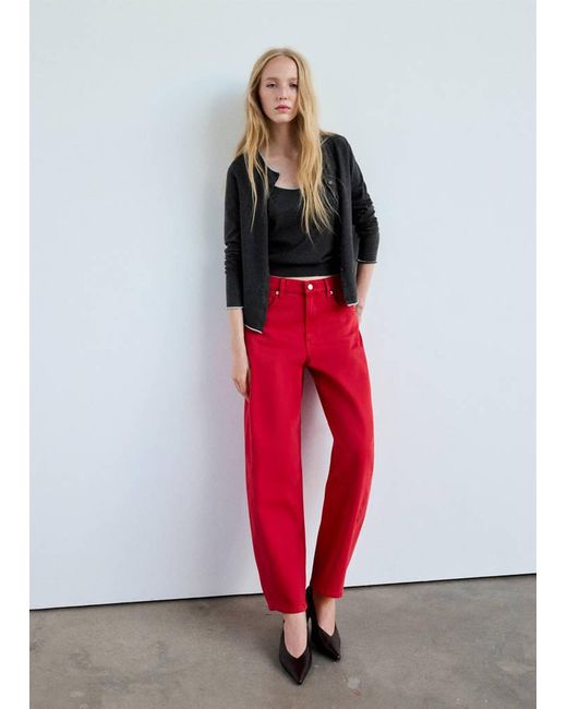 Mango Black Contrast Trim Knitted Top