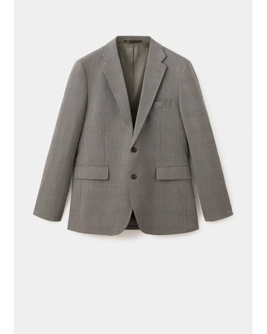 Mango Gray Milan Slim-Fit Suit Jacket for men