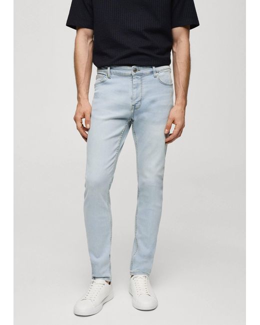 Mango White Jude Skinny-fit Jeans Light for men