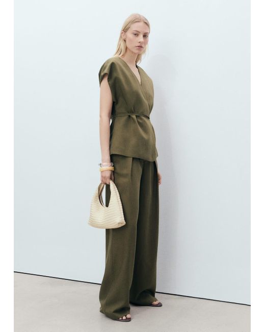 Mango Green Lyocell Wrap Top