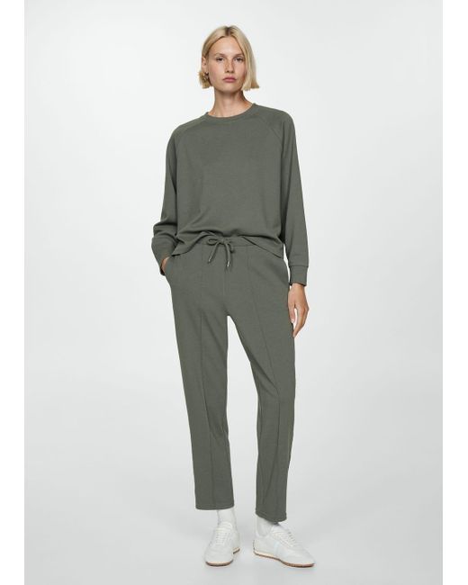 Mango Green jogger Seams Pants