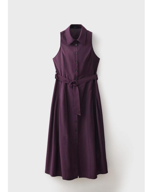 Mango Purple Belt Shirt Dress
