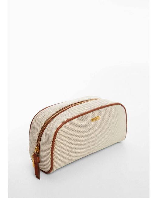 Mango Natural Contrasting Design Cosmetic Bag