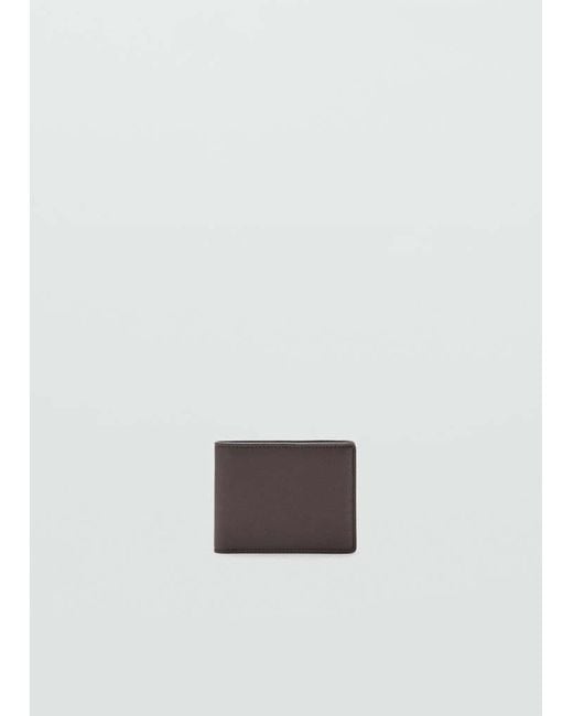 Mango Gray Wallet With Embossed Effect for men
