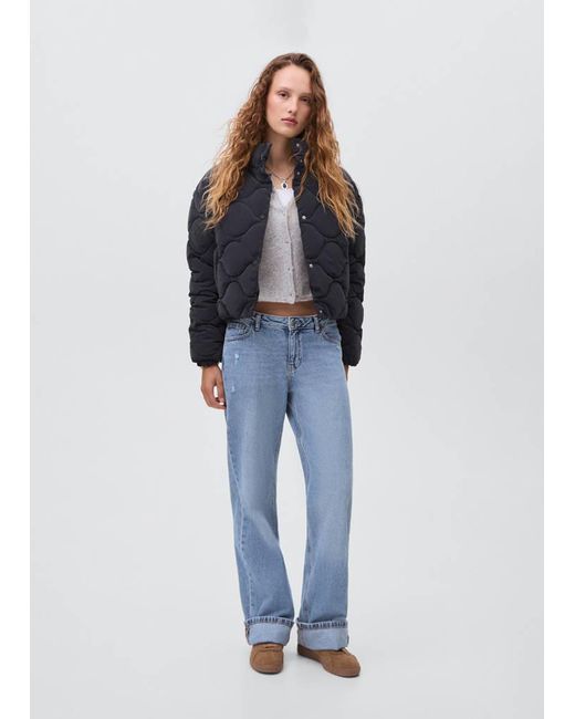MANGO TEEN Blue Quilted Jacket