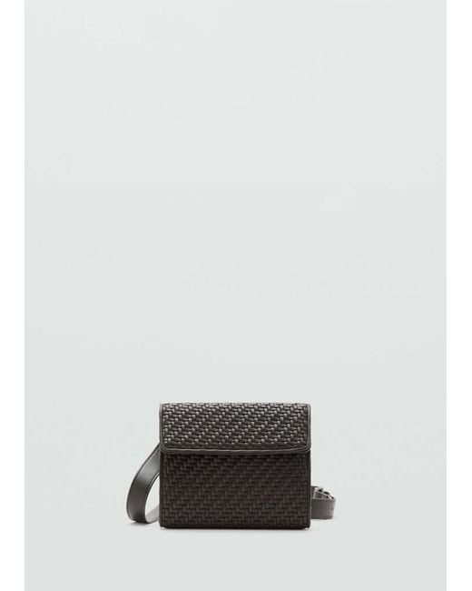 Mango Multicolor Braided Crossbody Bag With Long Handle for men