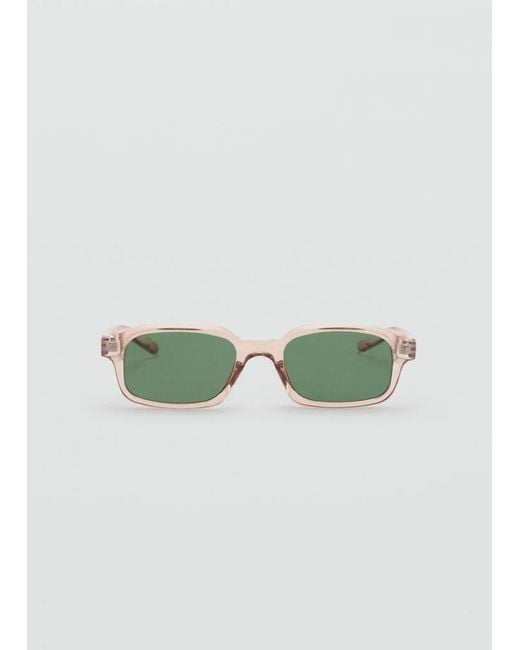 Mango Green Rectangular-Frame Sunglasses for men