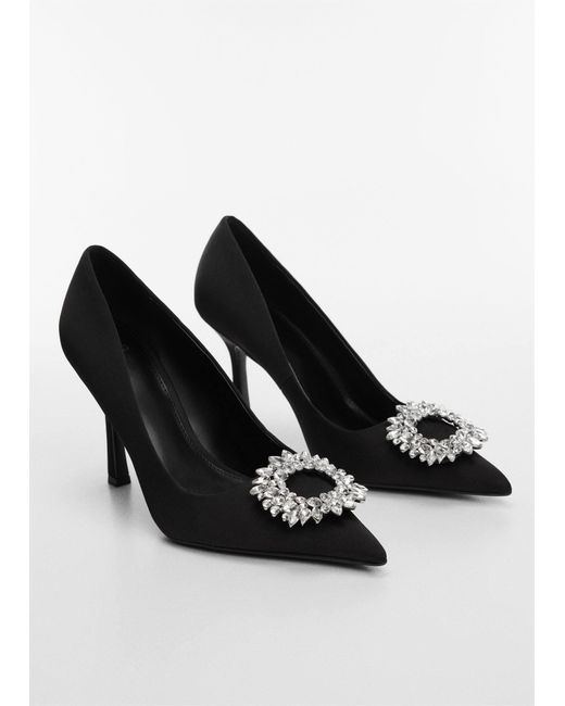 Mango Black Jewel-heel Shoes