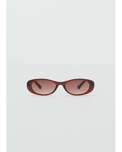 Mango Pink Oval-Frame Sunglasses
