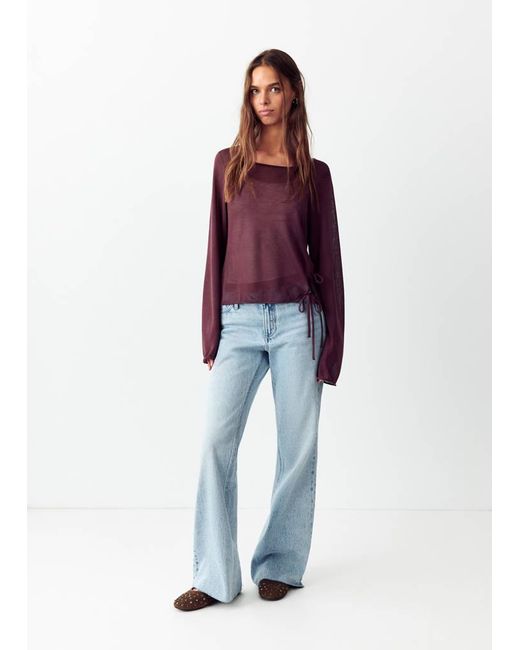 MANGO TEEN Red Low Waist Flare Jeans