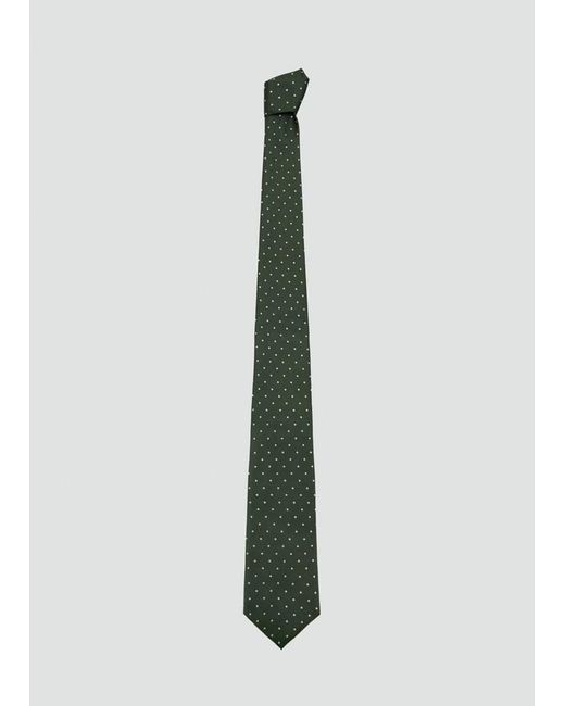 Mango White Polka-Dot Silk Tie for men