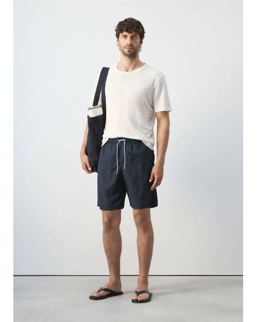 Mango Multicolor Basic Drawstring Swimsuit for men