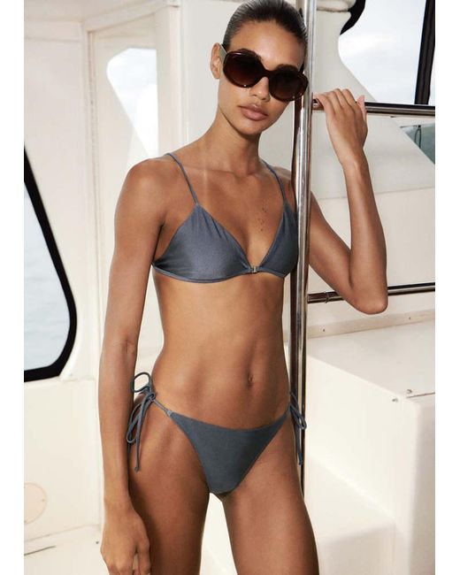 Mango Black Classic Tie-Side Bikini Knickers