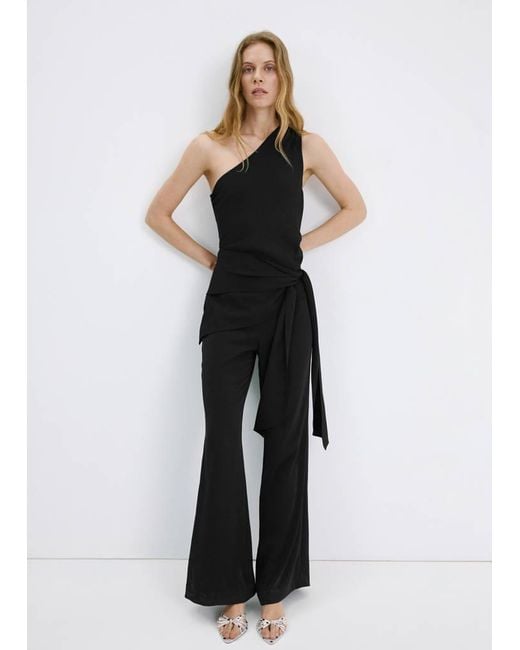 Mango Multicolor Asymmetrical Jumpsuit With Bow