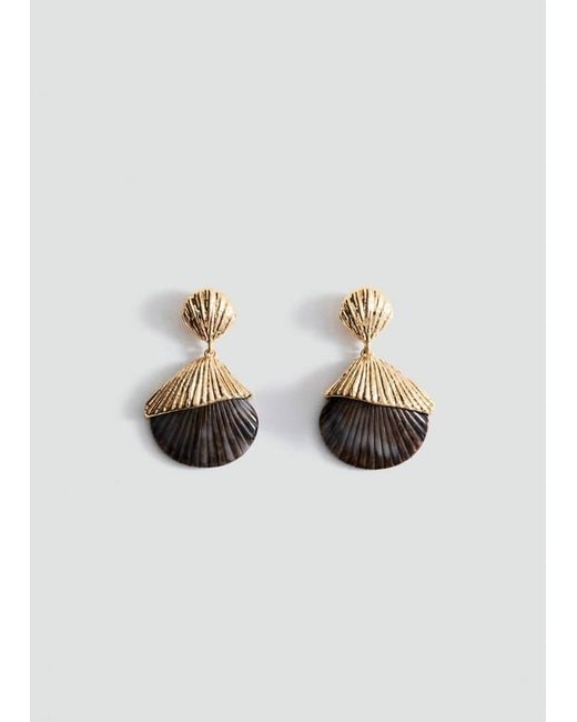 Mango White Shell Design Earrings