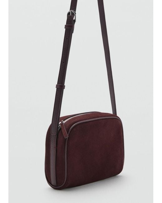 Mango Brown Suede Leather Shoulder Bag