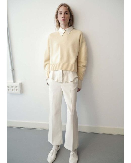 Mango Natural Rounded Neck Wool Sweater