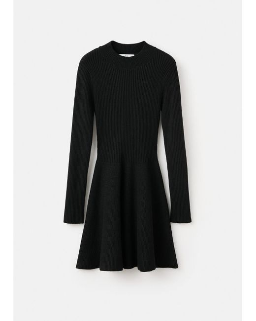 strapless open back dress Knitted dress with ribbed finishes main image 0