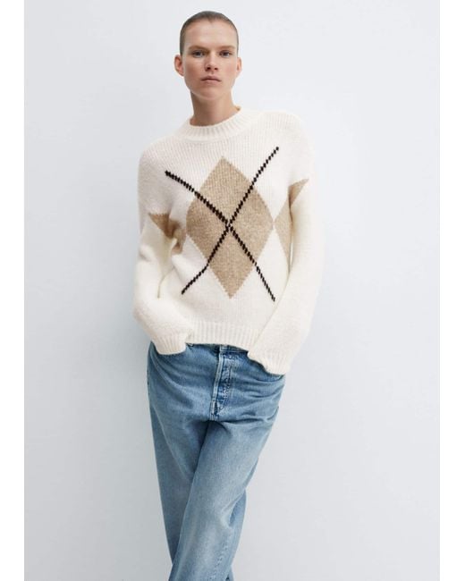 Mango Natural Cotton-linen Round-neck Knitted Sweater