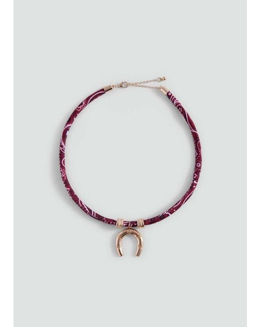 MANGO TEEN White Horseshoe Mixed Necklace