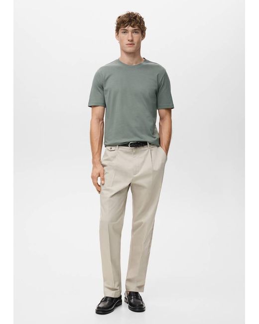 Mango Multicolor 100% Cotton Slim-Fit T-Shirt for men