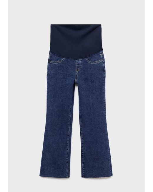 Mango Blue Maternity Straight Jeans