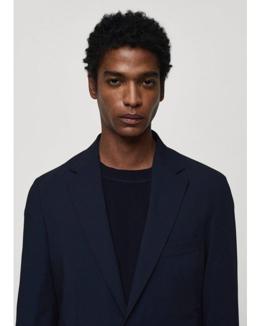 Mango Blue Slim-fit Suit Jacket Dark for men