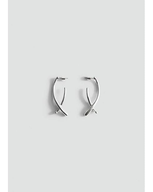 Mango Blue Irregular Textured Earrings