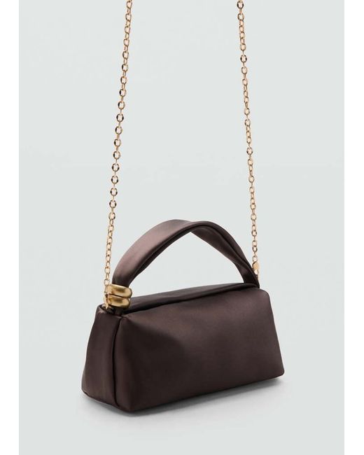 Mango White Metallic Detail Handbag