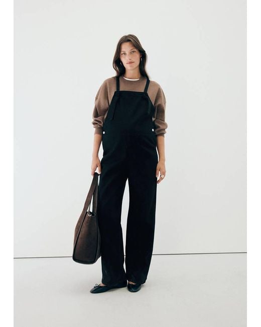 Mango Blue Maternity Denim Dungarees