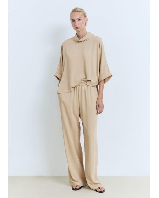 Mango Natural Oversized Flowing Blouse