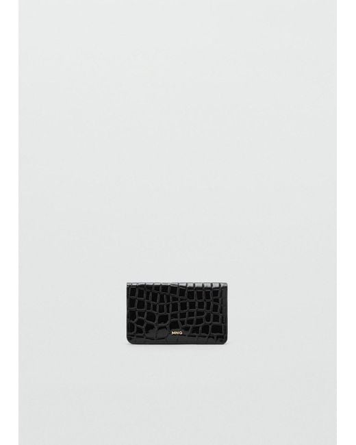 Mango Gray Small Croc Wallet