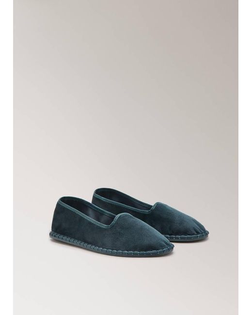 Mango Blue Velour Shoes