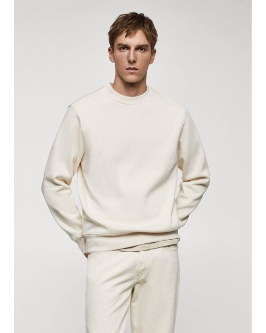 Mango Natural Lightweight Cotton Sweatshirt for men