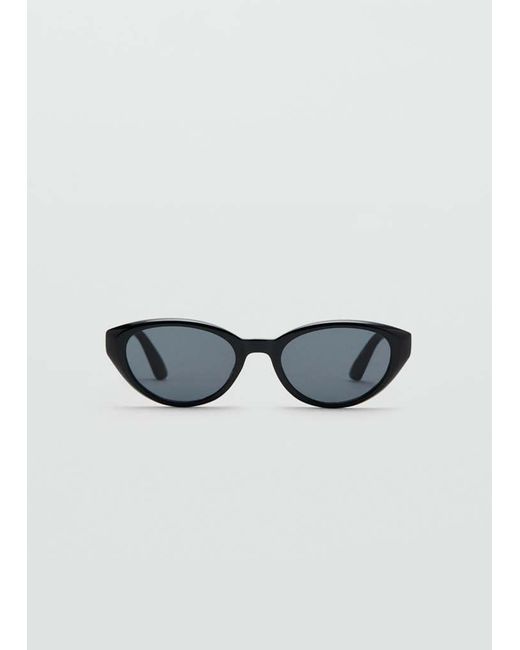Mango Blue Oval-Frame Sunglasses