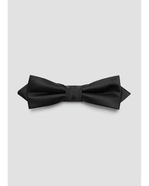 Mango Black Classic Diamond Bow Tie for men