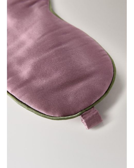 Mango Purple Silk Mask With Contrast Piping