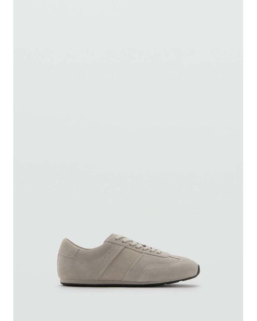 Mango Gray Suede Trainers for men