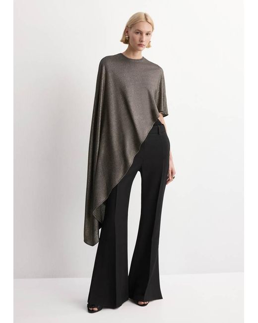 Mango White Asymmetric Lúrex Cape
