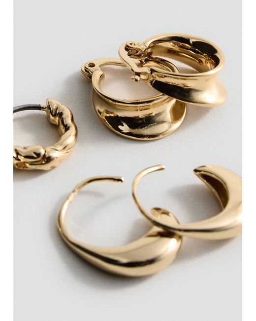 Lot De 3 Créoles Or Mango en coloris Metallic