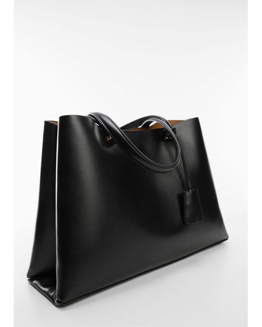 Mango Gray Shopper Bag With Dual Compartment